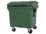 Vuilcontainer 1100 liter 4-wiel rond deksel groen, Ophalen of Verzenden