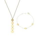 Handmade - 2-delige sieradenset - 14 karaat Geel goud - Y