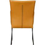 Leren eetkamerstoel Mate met armleuning - Toledo Leem, Huis en Inrichting, Stoelen, Nieuw, Leer, Ophalen of Verzenden, Leren eetkamerstoel Mate met armleuning - Toledo Leem (geel/bruin) - U-poot staal rond zwart past perfect in uw interieur als u woonstijl: Industrieel, Modern is.