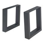 Stalen onderstel Lülsfeld set van 2 tafelpoot 40x43 cm zwart, Verzenden, Nieuw