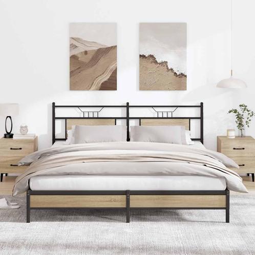 vidaXL Bedframe zonder matras hout sonoma eikenkleurig, Huis en Inrichting, Slaapkamer | Bedden, 160 cm, 200 cm, Bruin, Tweepersoons