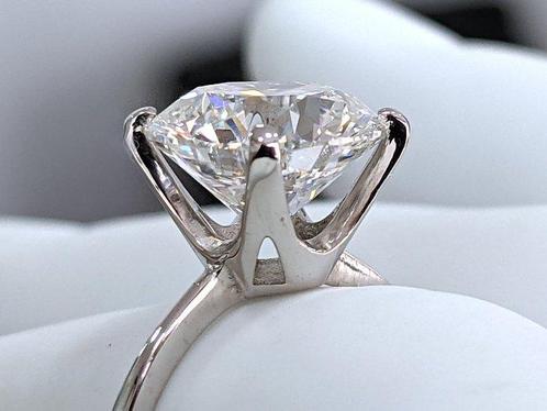 Zonder Minimumprijs - Ring - 18 karaat Witgoud - 4.00ct. tw., Sieraden, Tassen en Uiterlijk, Ringen