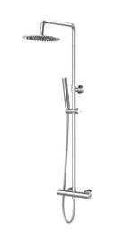 Thermostatische regendouche opbouwset chroom 20 cm, Ophalen of Verzenden, Nieuw, Chroom, Bad