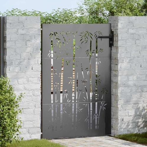 vidaXL Tuinpoort met slot Zwart 105 x 150 cm Poedergecoat, Tuin en Terras, Tuinpoorten, Nieuw, Verzenden