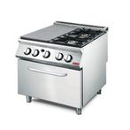 Gastro M platen fornuis met 2 branders en gasoven 70/80 TPPC, Verzenden, Nieuw in verpakking