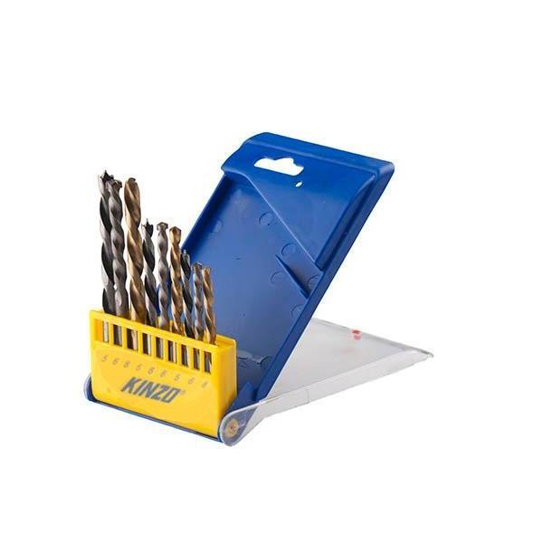 Set van 9 hout-, metaal- en steenboren, Doe-het-zelf en Verbouw, Gereedschap | Handgereedschap, Nieuw, Ophalen of Verzenden