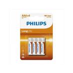 Philips Longlife Batterijen - AAA - 4 stuks (AAA Batterijen), Audio, Tv en Foto, Accu's en Batterijen, Nieuw, Ophalen of Verzenden