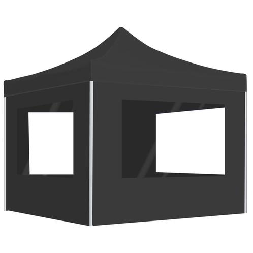 Partytent inklapbaar met wanden 3x3 m aluminium antraciet, Tuin en Terras, Partytenten, Partytent, Nieuw, 2 meter of meer, Verzenden