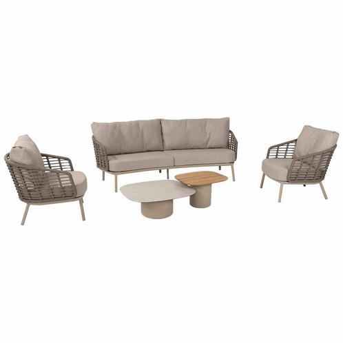 Taste by 4 Seasons Puglia loungeset 5-delig - Latte, Tuin en Terras, Tuinsets en Loungesets, Verzenden