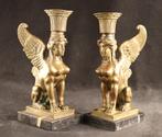 Empire met sfinxen - Russo (French 19th.) - Kandelaar (2) -