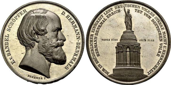Zinnmedaille Lippe: Paul Friedrich Emil Leopold Iii, 1851..., Postzegels en Munten, Penningen en Medailles, Verzenden