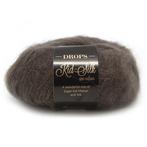 DROPS Kid-Silk Uni Colour - 15 donkerbruin - Mohair Garen, Ophalen of Verzenden, Nieuw
