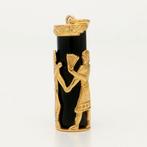 Zonder Minimumprijs - Hanger - 14 karaat Geel goud - Onyx