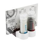 Oacklux Menukaart- en Peper- & Zouthouder Wit - Noten, Nieuw in verpakking