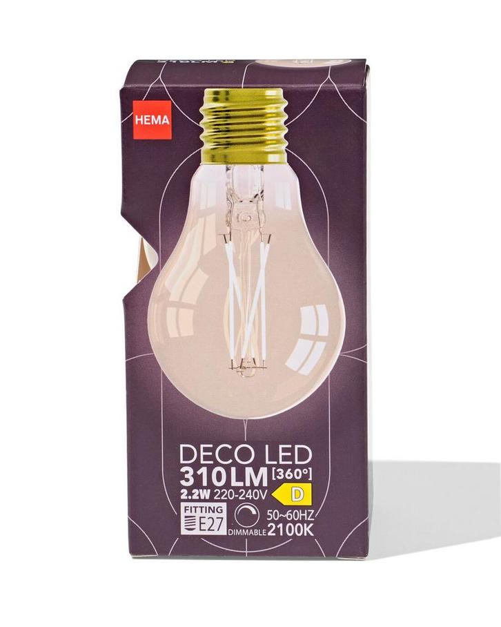 HEMA Led peer goud E27 4W 310lm dim, Huis en Inrichting, Lampen | Overige, Nieuw, Verzenden