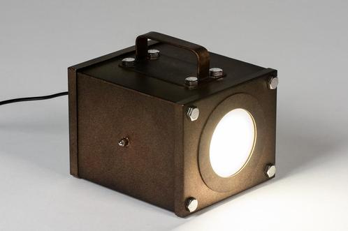 Rietveld Tafellampen - Bruin, Roest - Metaal, Huis en Inrichting, Lampen | Tafellampen, Verzenden