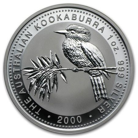 Kookaburra 1 oz 2000, Postzegels en Munten, Munten | Oceanië, Losse munt, Zilver, Verzenden