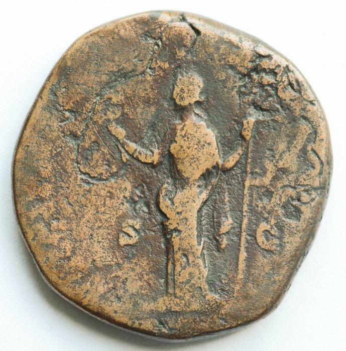 Romeinse Rijk. Marcus Aurelius (AD 161-180). Sestertius Rome, Postzegels en Munten, Munten | Europa | Niet-Euromunten