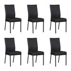 Set van 6 Leren eetkamerstoelen Real - Toledo Pacific, Ophalen of Verzenden, Nieuw, Leer