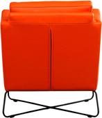Oranje leren moderne design stoel - Toledo Leer Orange (oran, Huis en Inrichting, Fauteuils, Nieuw, Ophalen of Verzenden, 50 tot 75 cm