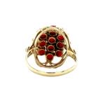 Gouden vintage ring met bloedkoraal 14 krt, Sieraden, Tassen en Uiterlijk, Ringen, Ophalen of Verzenden, Nieuw