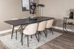 Eetkamerstoel - Nina - Beige - Fluweel - Jörn, Huis en Inrichting, Stoelen, Verzenden, Nieuw