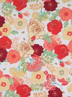 Floraal Explosie -8.00 × 1.40 meter Exclusieve Panama-stof -