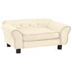 vidaXL Hondenbank 72x45x30 cm pluche crèmekleurig, Dieren en Toebehoren, Verzenden, Nieuw