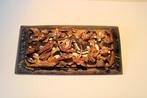 2 handgesneden panelen met vogels - Hout - China (Zonder