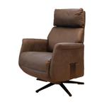 Relaxfauteuil Rome in antraciet grijs met showroomkorting, Verzenden, Minder dan 75 cm, Nieuw, Leer