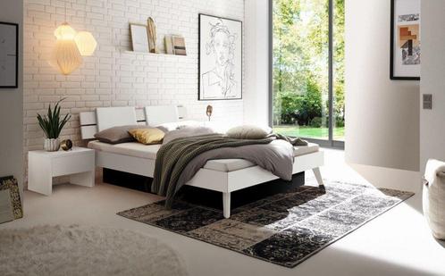 Waterbed Ortona massief beuken wit 160x200, Huis en Inrichting, Slaapkamer | Waterbedden, Nieuw, Gestabiliseerd, Tweepersoons