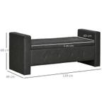 Bank Met Opbergruimte, Elegante Bekleding Van Imitatieleer,