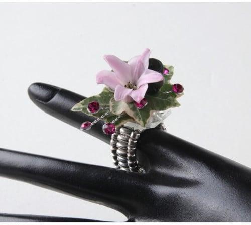 Design Ring Zilver Floral ring 2 stuks, Hobby en Vrije tijd, Knutselen, Nieuw, Ophalen of Verzenden