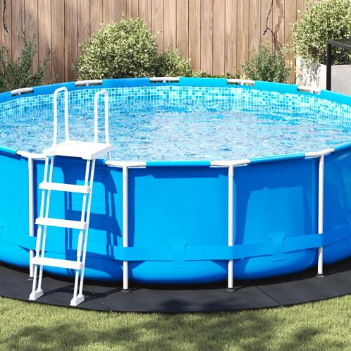 vidaXL Zwembad grondzeil zwart Ø 428 cm, niet-geweven stof,, Tuin en Terras, Zwembad-toebehoren, Nieuw, Verzenden