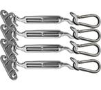 RVS Schaduwdoek ophangpakket rechthoek, Verzenden, Nieuw