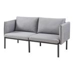 2-zitsbank Kamar 158x79x63 cm grijs en zwart [en.casa], Huis en Inrichting, Verzenden, Nieuw