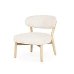Fauteuil Eleonora MIKKY Naturel Beige *NIEUW*, Hout, Minder dan 75 cm, Nieuw, Scandinavisch