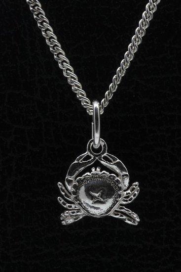Zilveren Sterrenbeeld Kreeft ketting hanger - klein, Sieraden, Tassen en Uiterlijk, Kettinghangers, Verzenden