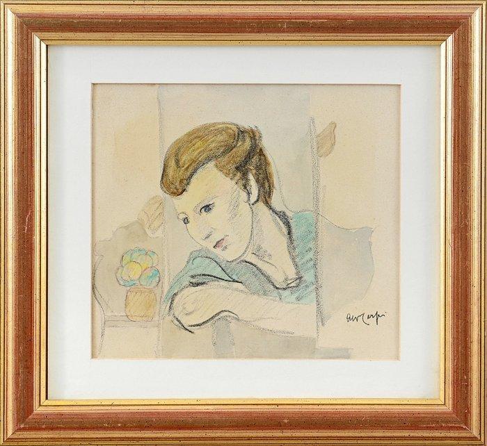 Aldo Carpi (1886-1973) - Alla finestra, Antiek en Kunst, Kunst | Schilderijen | Klassiek