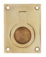 Intersteel Luikring recht 65mm x 49mm messing gelakt, Ophalen of Verzenden, Nieuw