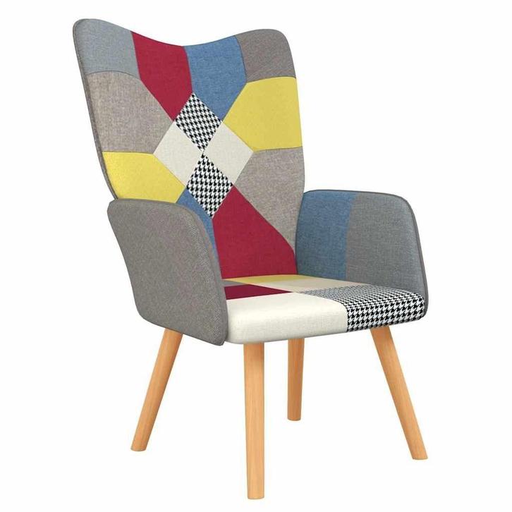 Patchwork Relaxstoel - Uniek Design! | Tweedekansje | OP=OP, Huis en Inrichting, Stoelen, Overige kleuren, Nieuw, Ophalen of Verzenden