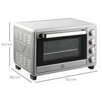 TRUUSK Minibackoven 32L, 1600W, Elektrische Oven Met Slakken, Huis en Inrichting, Keuken | Keukenbenodigdheden, Verzenden, Nieuw
