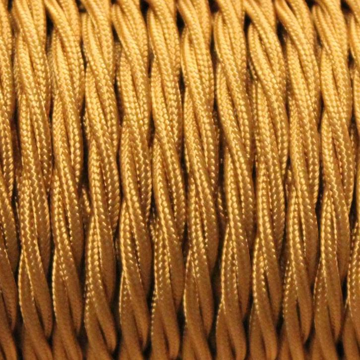 Cognac Gevlochten Strijkijzersnoer met stekker en schakelaar, Doe-het-zelf en Verbouw, Elektra en Kabels, Ophalen of Verzenden