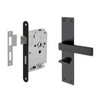 Deurbeslag set Nova op schild met toilet-/badkamer sluiting, Doe-het-zelf en Verbouw, Hang- en Sluitwerk, Ophalen of Verzenden