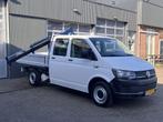 Volkswagen Transporter 2.0 TDI L2H1 DC, Auto's, Gebruikt, Overige carrosserieën, Wit, Dealer onderhouden