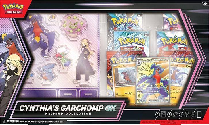 Pokémon Cynthias Garchomp ex Premium Collection Box, Hobby en Vrije tijd, Verzamelkaartspellen | Pokémon, Nieuw, Foil