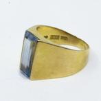 Ring - 18 karaat Geel goud - 2.17ct. tw. Aquamarijn, Nieuw