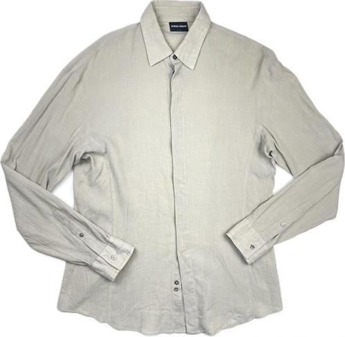 Armani heren overhemd (100% katoen) Maat M, Kleding | Heren, Overhemden, Zo goed als nieuw, Ophalen of Verzenden