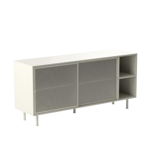 *WOONWINKEL* Dressoir Metaal Met Schuifdeuren Greige, Huis en Inrichting, Kasten | Dressoirs, Nieuw, Verzenden