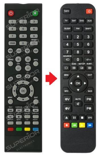 Alternatieve OK ODL50840U-DAB TV afstandsbediening, Audio, Tv en Foto, Afstandsbedieningen, Verzenden